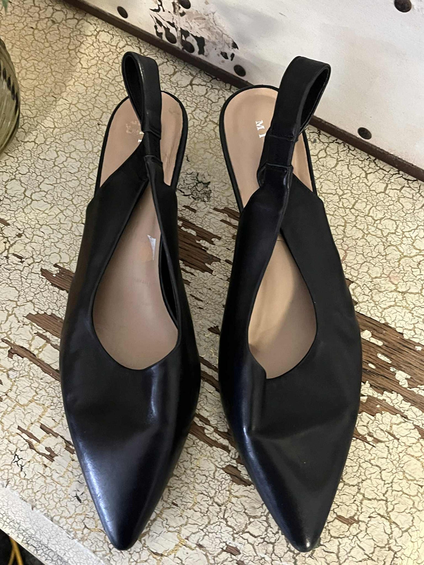 Mi Piaci Black Slingback Shoes - Sz 41