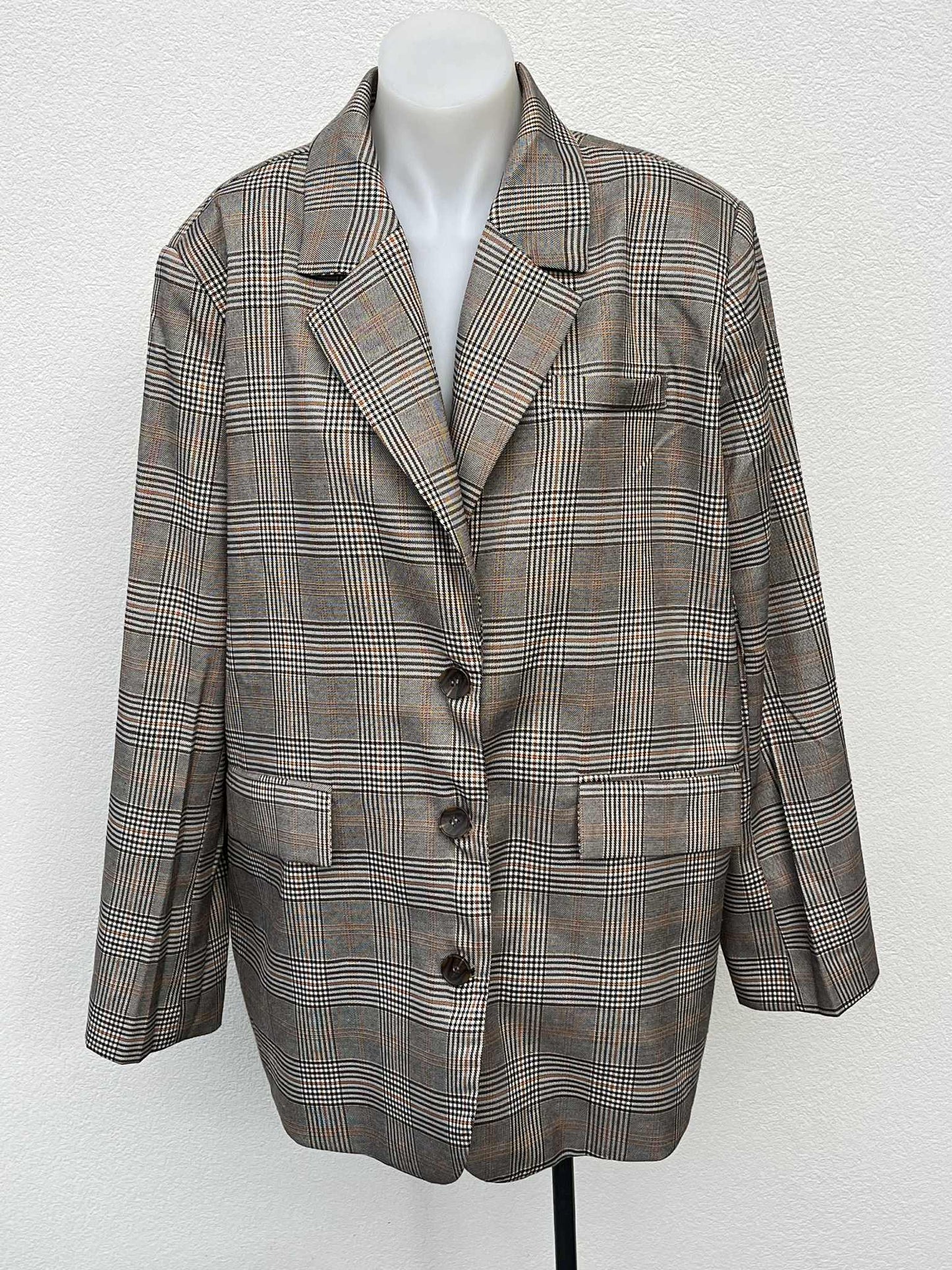 Molly Bracken Check Jacket - Sz 14 (L)