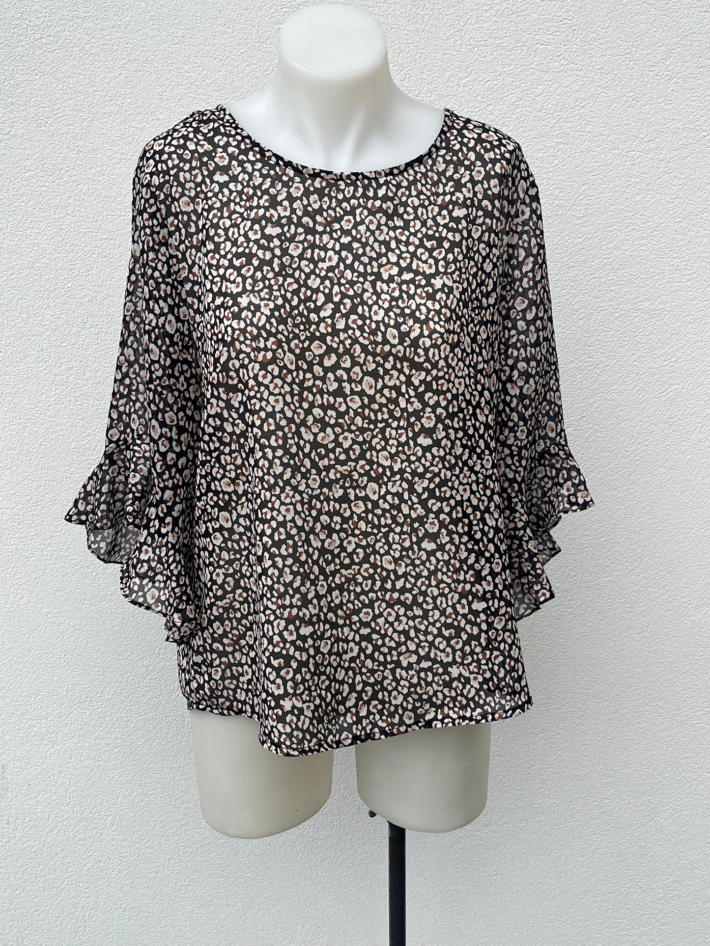 Among The Brave Leopard Top - Sz 12